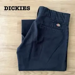 ディッキーズ スリムストレート ワークパンツ W33相当 ブラック ペンキ 古着のサムネイル