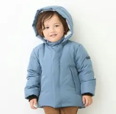 【新品】petit main ブルーグレー ダウンコート 110cm
