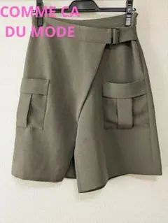コムサデモード キュロットパンツ カーキ