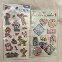 ディズニープリンセス　ウォーターシール　トイストーリー　ふわふわシール