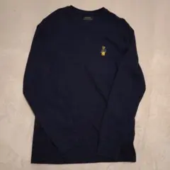 ＊RalphlaurenPoloベア ワッフル生地ロンＴ M 紺＊