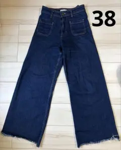 Zara マリンストレート ハイライズデニム38