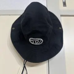 ディーゼル　DIESEL バケットハット　つば広　帽子　ロゴ　ブラック　黒　夏 ディーゼル DIESEL バケットハット つば広 帽子 ロゴ ブラック 黒 夏