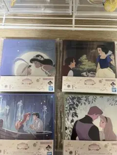 ディズニープリンセス一番くじ　キャンバス4種