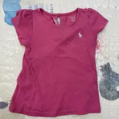 Ralph Lauren ピンク フリル袖 Tシャツ 18M