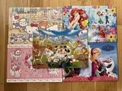 子ども パズル まとめ売り 5点セット ディズニー プリンセス キティ