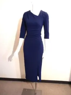 専用品◆リナシメント◆綺麗ネイビー！スラリと美しいドッキングペンシルタイトワンピ 最新◇リナシメント◇綺麗ネイビー！スラリと美しいドッキングペンシル