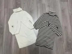 UNIQLO メリノリブタートルネックセーター ２枚セット