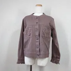 美品 アクシーズファム ブルゾン　レース ノーカラー ピンク M　くすみカラーのサムネイル