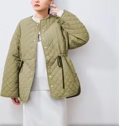 ADAM ET ROPE' ドロストキルティングブルゾン