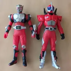 アカレンジャー 快傑ズバット フィギュア 2体セット プライズ ソフビ