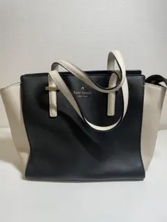 kate spade トートバッグ 黒/ベージュ