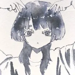 Ｎｏ．71 オリジナル手描き原画イラストアナログ 一点物 ポストカードサイズ