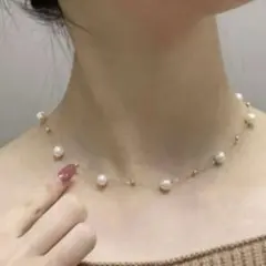 ネックレス パール ステーションネックレス