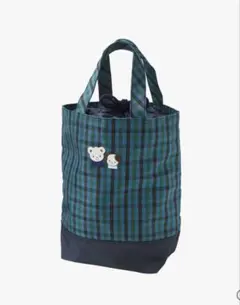 新品　タグ付き　ファミリア シューズケース ナイロン バッグ 青