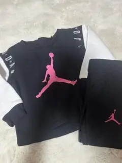 Jordan スウェットセット 黒/白/ピンク