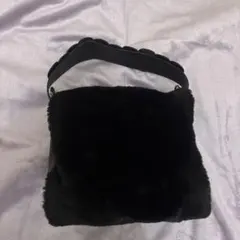 黒ファー ハンドバッグ