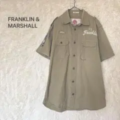 FRANKLIN & MARSHALL ミリタリー　半袖シャツ L カーキのサムネイル
