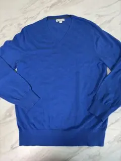 GAP メンズ　Mサイズ 青 Vネックニットセーター 長袖