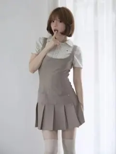 andmary Era pleats set mini dress / BE - メルカリ