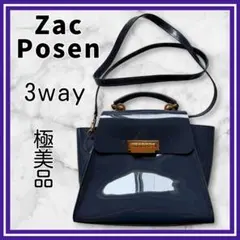 美品✨Zac Posen 3way ハンドバッグ ショルダー リュック エナメル 
