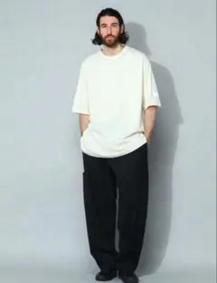 新品Y-3/ BOXY SHORT SLEEVE TEE CREAMのサムネイル