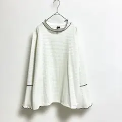 【美品】 HK WORKS LONDON メロウトップス フリル 長袖 白 XL