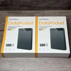 【新品未開封】UnionSine 外付けHDD 500GB 【ブラック】2個