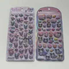 正規品　メロクロ　うるちゅるポップシール　コットンパフィーシール　マイメロクロミ