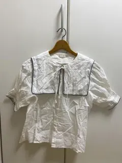 【continuier de NICE CLAUP】 セーラー襟 半袖シャツ