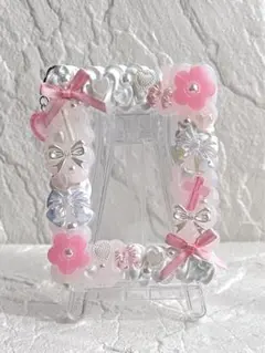 (お値下げしました)♡ホイップデコ トレカケース ホワイトクリアピンク③♡