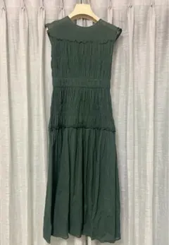 値下げ！スナイデル　グリーン　ロングワンピース