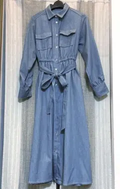 Bou Jeloud デニムブルー シャツワンピース
