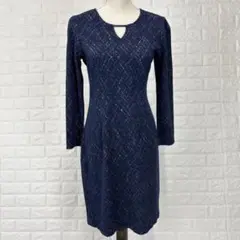 【ノラガードナー】4 紺系 ニットワンピース 長袖 ニューヨークブランド