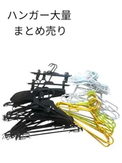 ハンガー はんがー大量セット 黒　白 緑 黄色