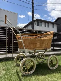 引取希望 ラタン乳母車 藤 レトロ アンティーク ビンテージ - メルカリ
