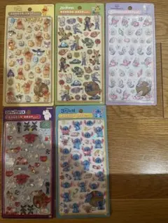 正規品 ディズニー ボンボンドロップシール　5枚セット