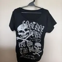 SHEIN スカル グラフィック 半袖Tシャツ 黒 M
