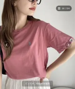 U.S POLO ピンク　Tシャツポロ刺繍