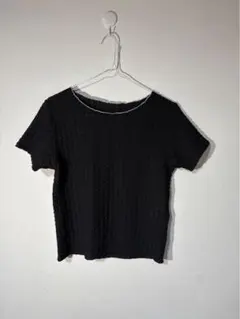 【即購入可】ブラック トップス 半袖 レディース Fサイズ
