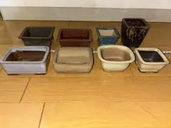 陶器製盆栽鉢8個セット