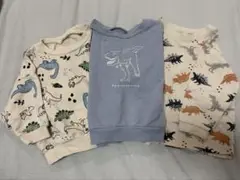 【美品】秋冬春　恐竜柄トレーナー