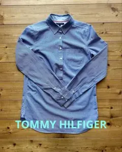 TOMMY HILFIGER 薄い青色 長袖ポロシャツRegular fit