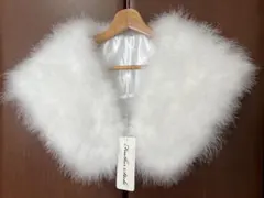 ☆新品・未使用☆成人式ファーショール ホワイトファーショール フロントホック付き