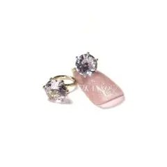 ネイルパーツ　ジルコニア　指輪ネイル　リングネイル　ゴールド