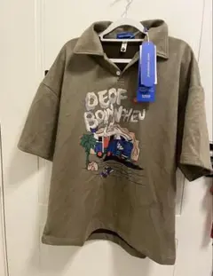 ポロシャツ カートゥーンプリント 半袖 Mサイズ
