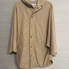 ベージュ フード付きオーバーサイズジャケット