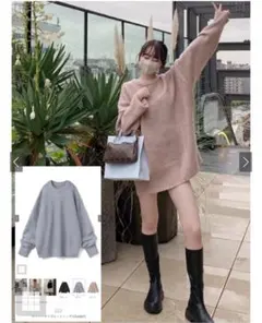 オーバーサイズニットトップス［rut387］