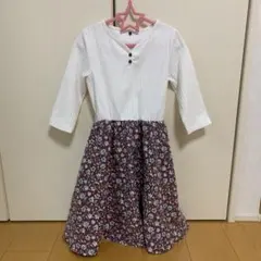 美品おしゃれユナイテッドアローズ135cm袖七分ワンピース