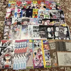 読切版　アンデッドアンラック　カラーページ　切り抜き　号外新聞+αセッ